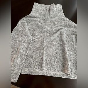 Gray textured cozy sweater
